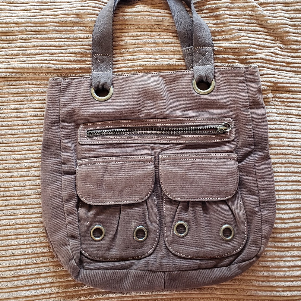 Brown tote bag